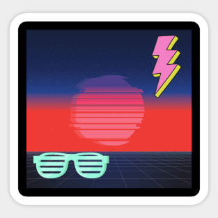 80s Synthwave Throwback Sticker